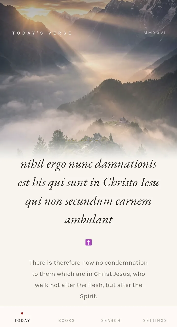 Today's verse screen